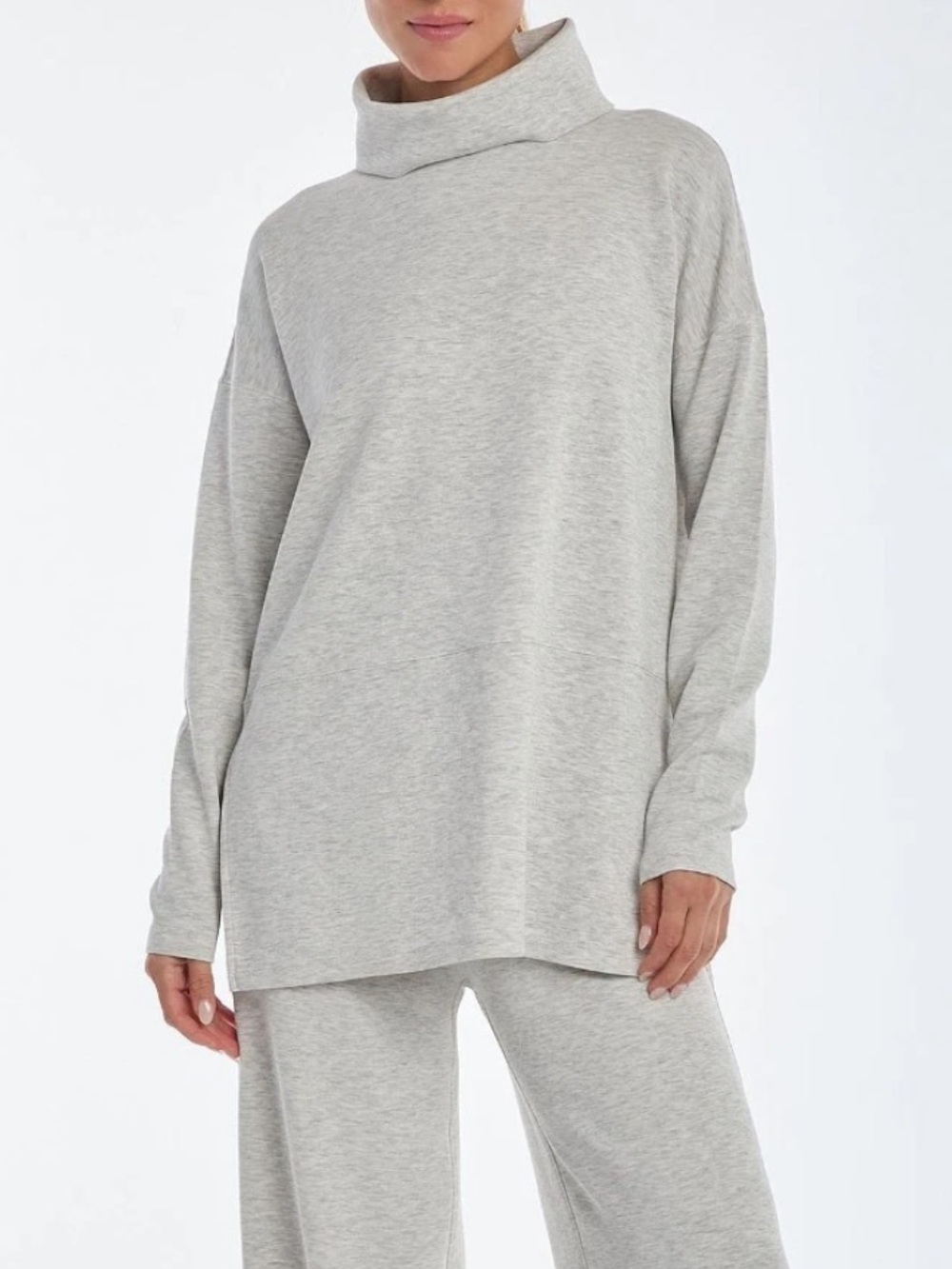NWT Noli Shop Daphne Sodt Modal Top Sweatshirt size S - Gray